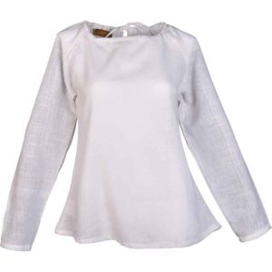 Amelia Linen Blouse - White