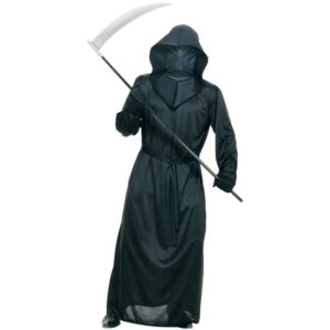 Executioners Black Hooded Costume Robe