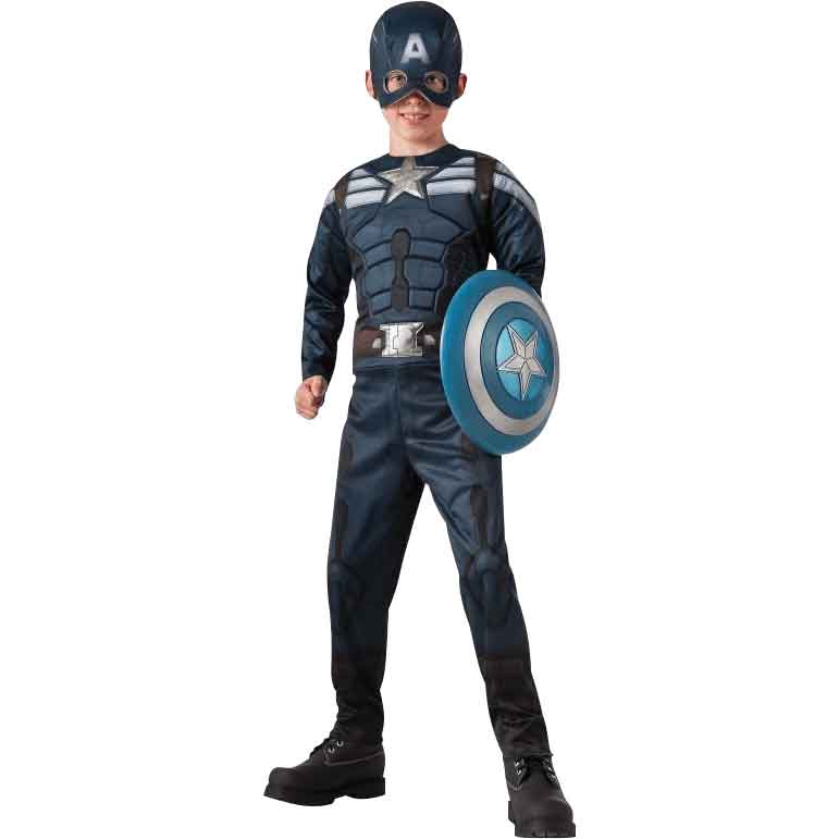 Captain America Boys Muscle Costume The Winter Soldier Movie Party  Halloween