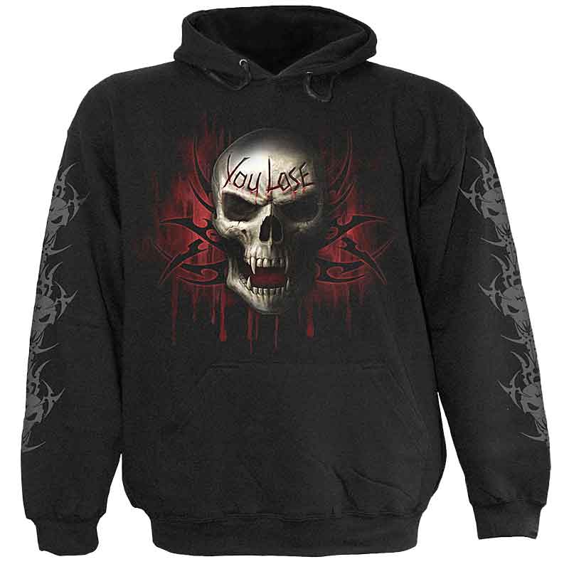 Game Over Mens Black Hoodie - SL-00344 - Medieval Collectibles