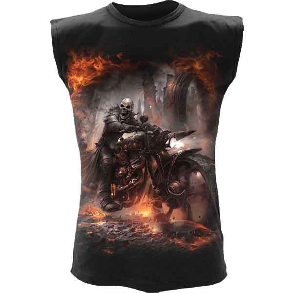 Skeletal Steampunk Rider Sleeveless Shirt