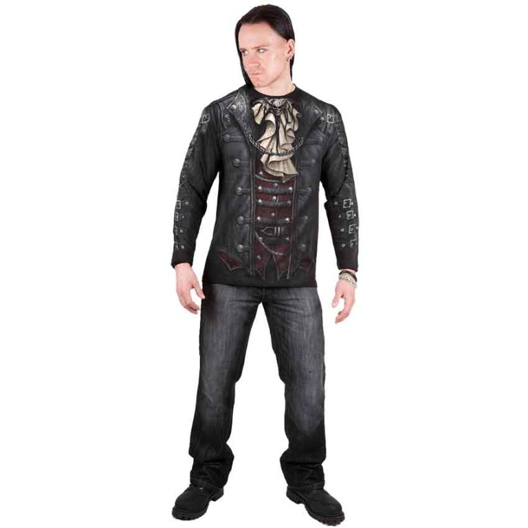 Vampire Goth Long Sleeve Biker T-Shirt