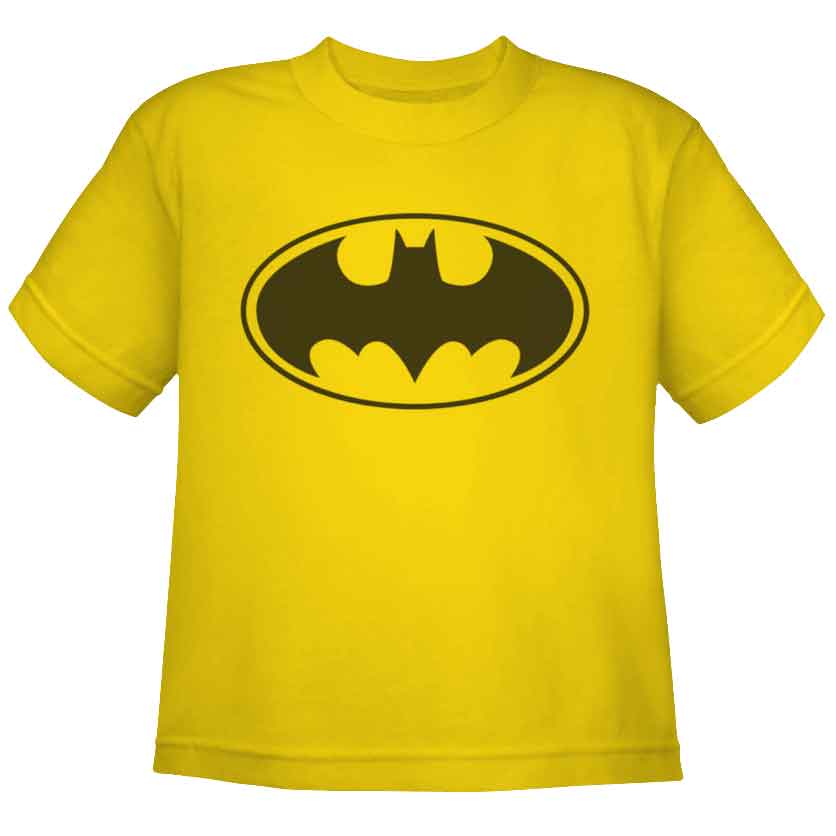 Yellow Classic Batman Logo Kids T-Shirt - ZB-3552 - Medieval