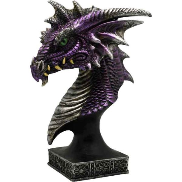 Purple Dragon Head Bust