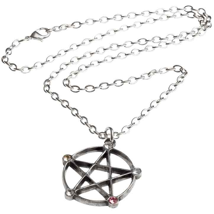 Wiccan Elemental Pentacle Necklace - Medieval Collectibles