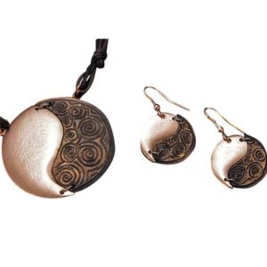 Copper Yin Yang Jewelry Set