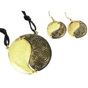 Brass Yin Yang Jewelry Set