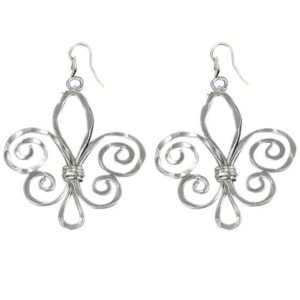 Silver Fleur de Lis Artisan Earrings