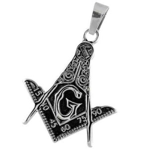 Masonic Square and Compass Pendant