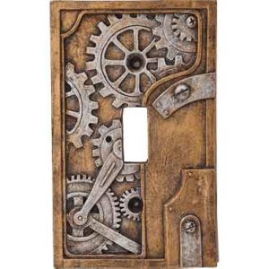 Steampunk Light Switch Plate