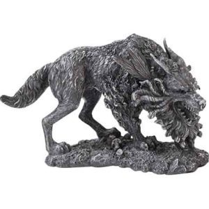 Growling Fenrir Statue