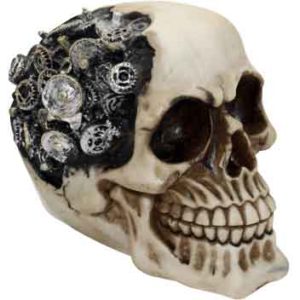 Geared Skull Steampunk Statue
