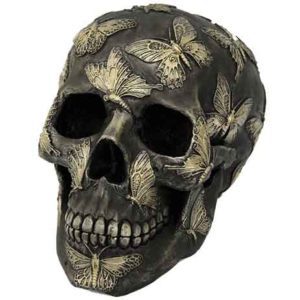 Butterfly Skull Statue