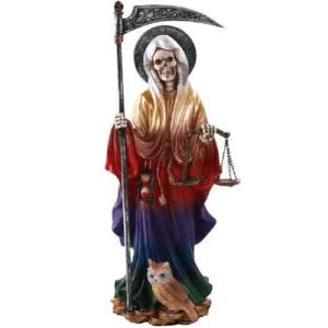 Rainbow Santa Muerte Statue