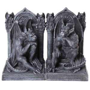 Pensive Gargoyle Bookends