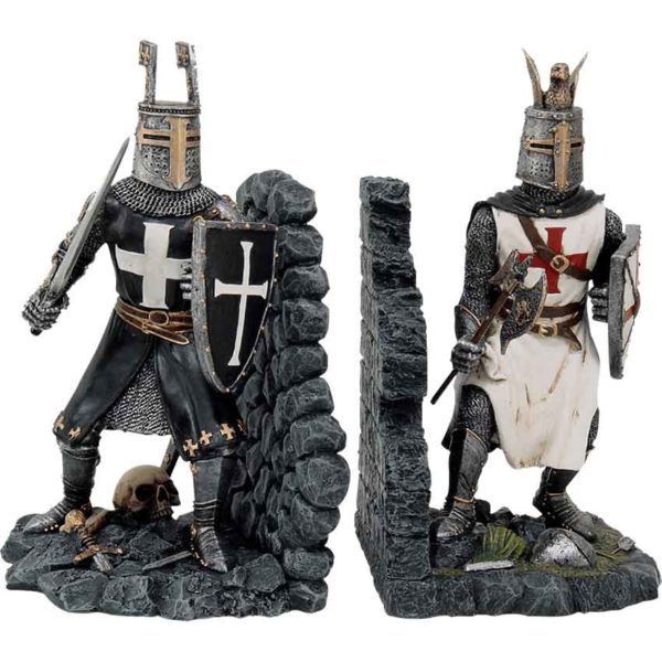 Crusader Knights Bookend Set