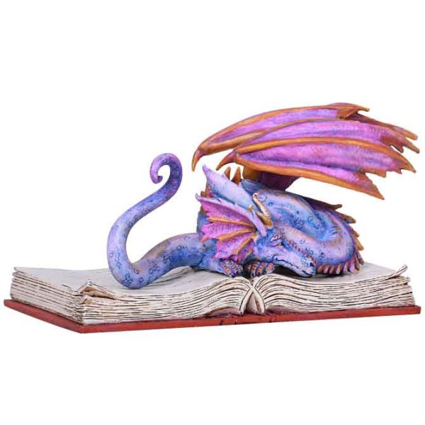 Book Wyrm Dragon Statue