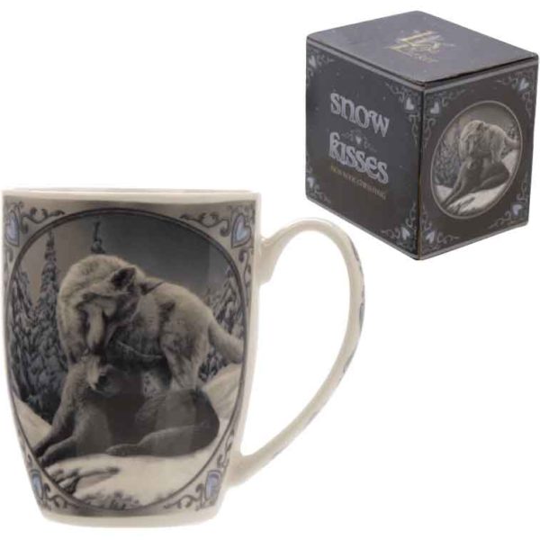 Snow Kisses Wolf Mug