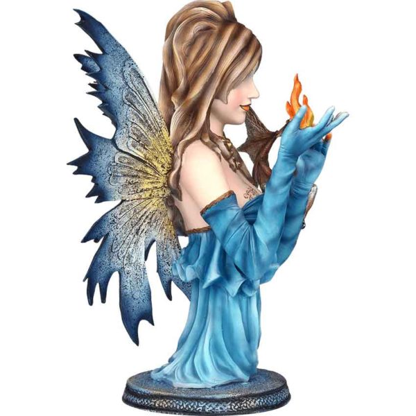 Dragon Fairy Bust Statue