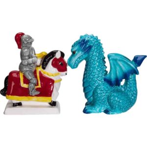 Knight and Dragon Salt and Pepper Set