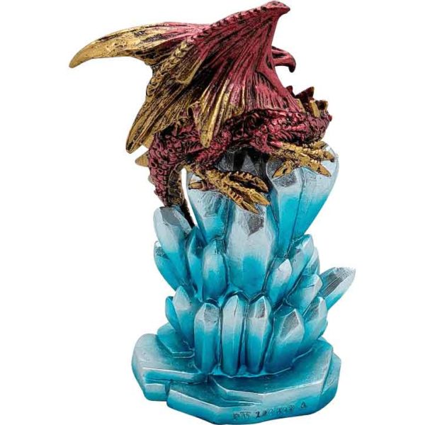 LED Red Ice Dragon Statue