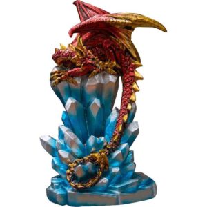 LED Red Ice Dragon Statue