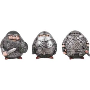 Round Mini Knight Statue Set