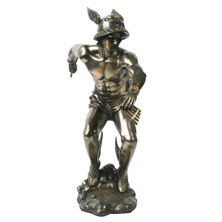 Hermes Greek Mythology God Statue Figurine Sculpture 9 inches Tall Hand ...