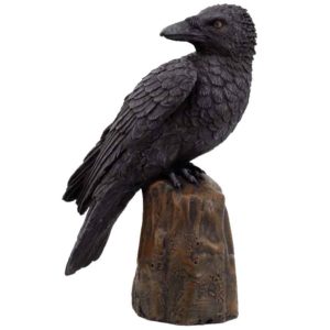 Watchful Raven Statue