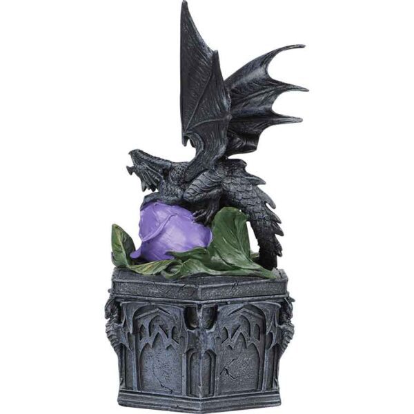 Purple Rose Dragon Trinket Box