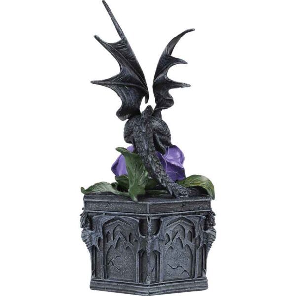 Purple Rose Dragon Trinket Box