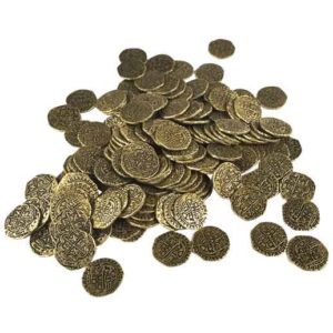 150 Small Golden Pirate Coins