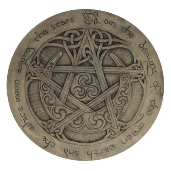 Large Moon Pentacle Plaque