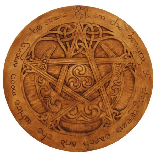 Large Moon Pentacle Plaque