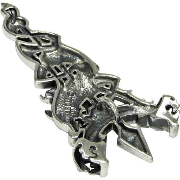 Sterling Silver Berserker Wolf Pendant