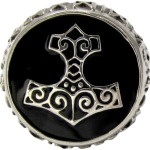 Sterling Silver Thors Hammer Signet Ring