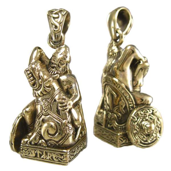 Bronze Seated Tyr Pendant