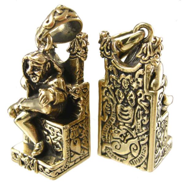 Bronze Seated Loki Pendant