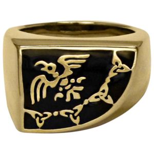 Bronze Raven Banner Ring