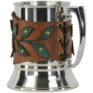 Woodland Vine Tankard with Leather Wrap