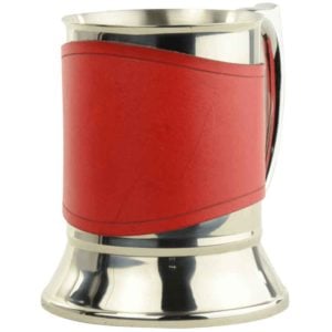 Medieval Tankard with Plain Leather Wrap