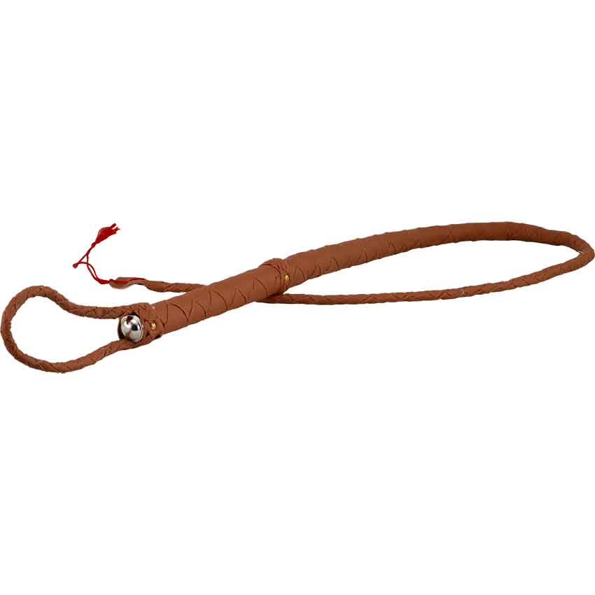 Tan Leather Horsewhip - HW-700196 - Medieval Collectibles