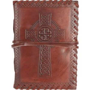 Celtic Cross Leather Journal