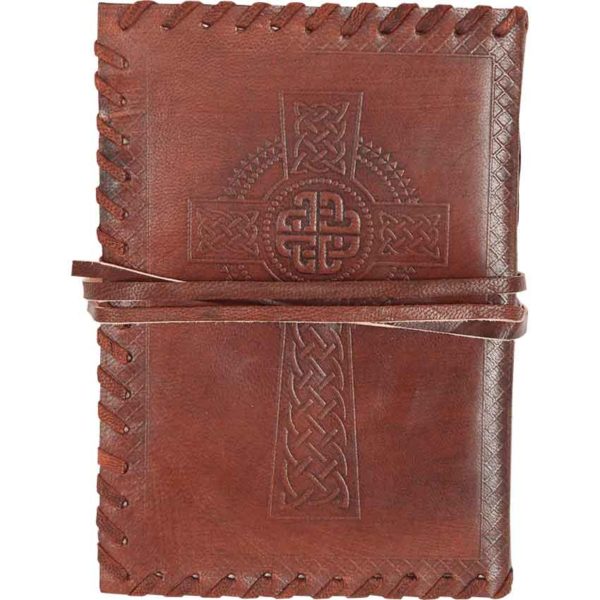 Celtic Cross Leather Journal