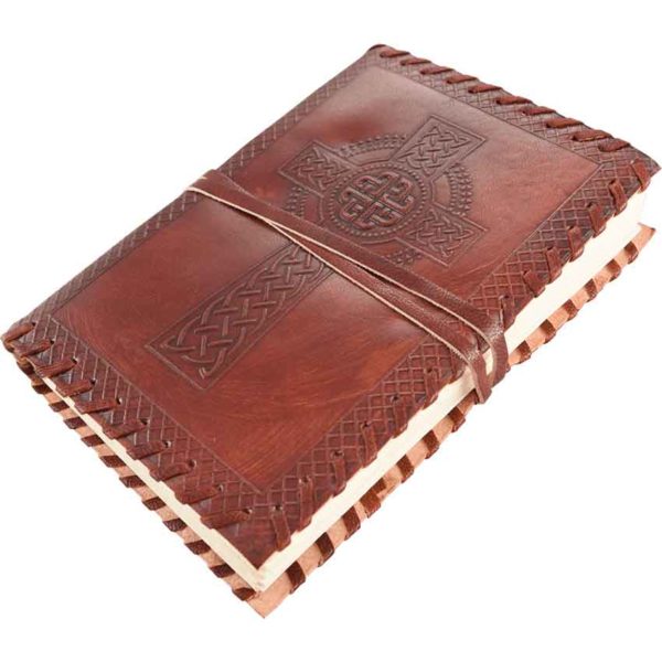 Celtic Cross Leather Journal