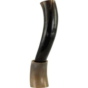 Viking Drinking Horn with Horn Stand