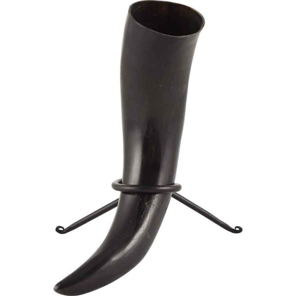 Shield Knot Drinking Horn with Stand