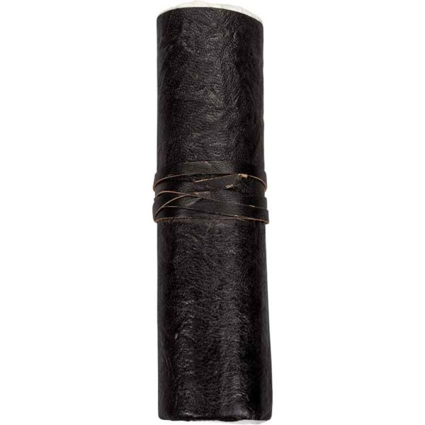 Black Rolled Leather Journal