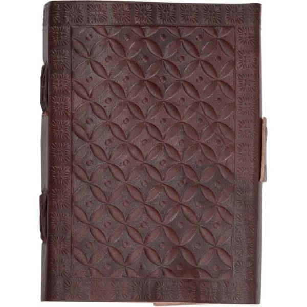 Celtic Cross with Knotwork Leather Journal with Lock