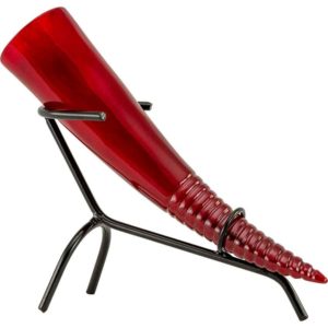 Red Decorative Horn with Stand